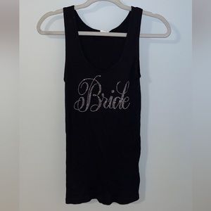 Rhinestone bride tank, washed to shrink but never worn, no rhinestones missing
